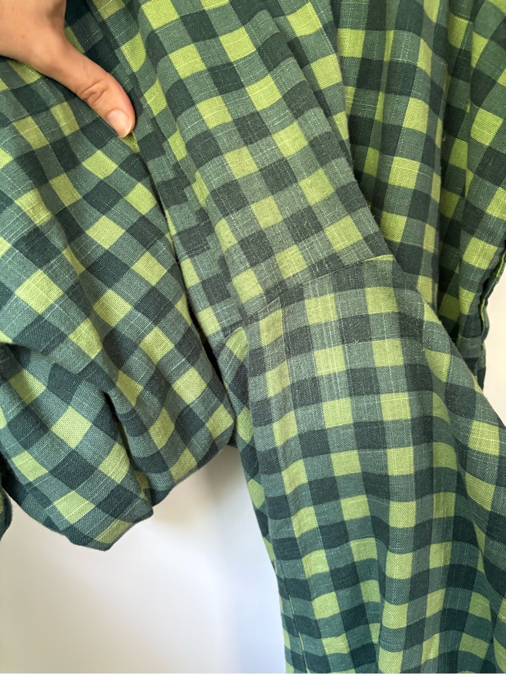 Lucy & Yak | Ali Slouchy Cotton Dungaree | Gabriella Gingham Print | UK 14/US 10 - Picture 7 of 9